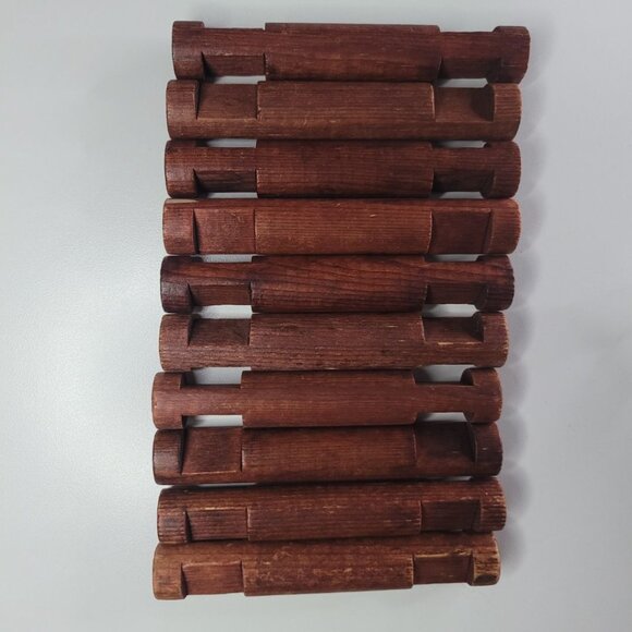 Lincoln Logs Replacement Wood 10 Pcs 4.5 Inch Vtg Building Construction 2 Notch - Picture 5 of 5